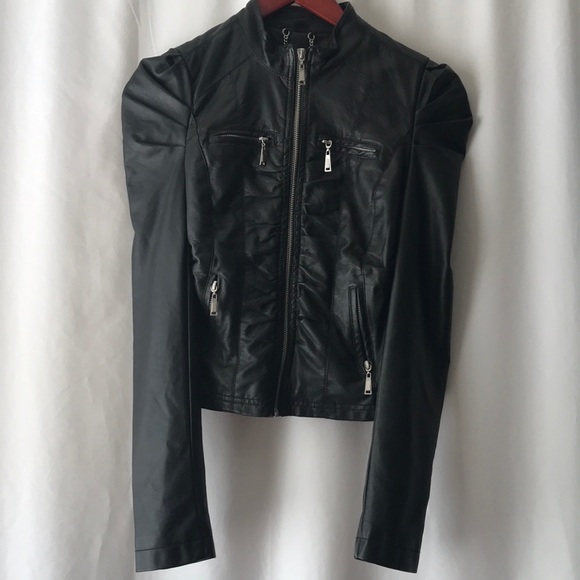 J2 Jackets & Blazers - J2 Black Faux Leather Jacket
